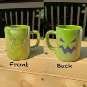 Rae dunn green boo halloween mug